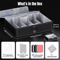 thumbnail image 4 of Cnyrbt Large Capacity Trading Card Storage Box, 5-Grid Layered Design Holds 3900+ Sleeveless/1800+ Double-Sleeved Cards, with Fingerprint Lock, Waterproof PU Leather, Exquisite Gift Box & Complete Ac, 4 of 7