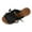 Black, variant on Strappy Sandals for Women, Adjustable Ankle Bow Tie, Lightweight Casual Footwear with Color-Contrast Rope Laces and Stitched Sole, Ideal for Spring Summer
