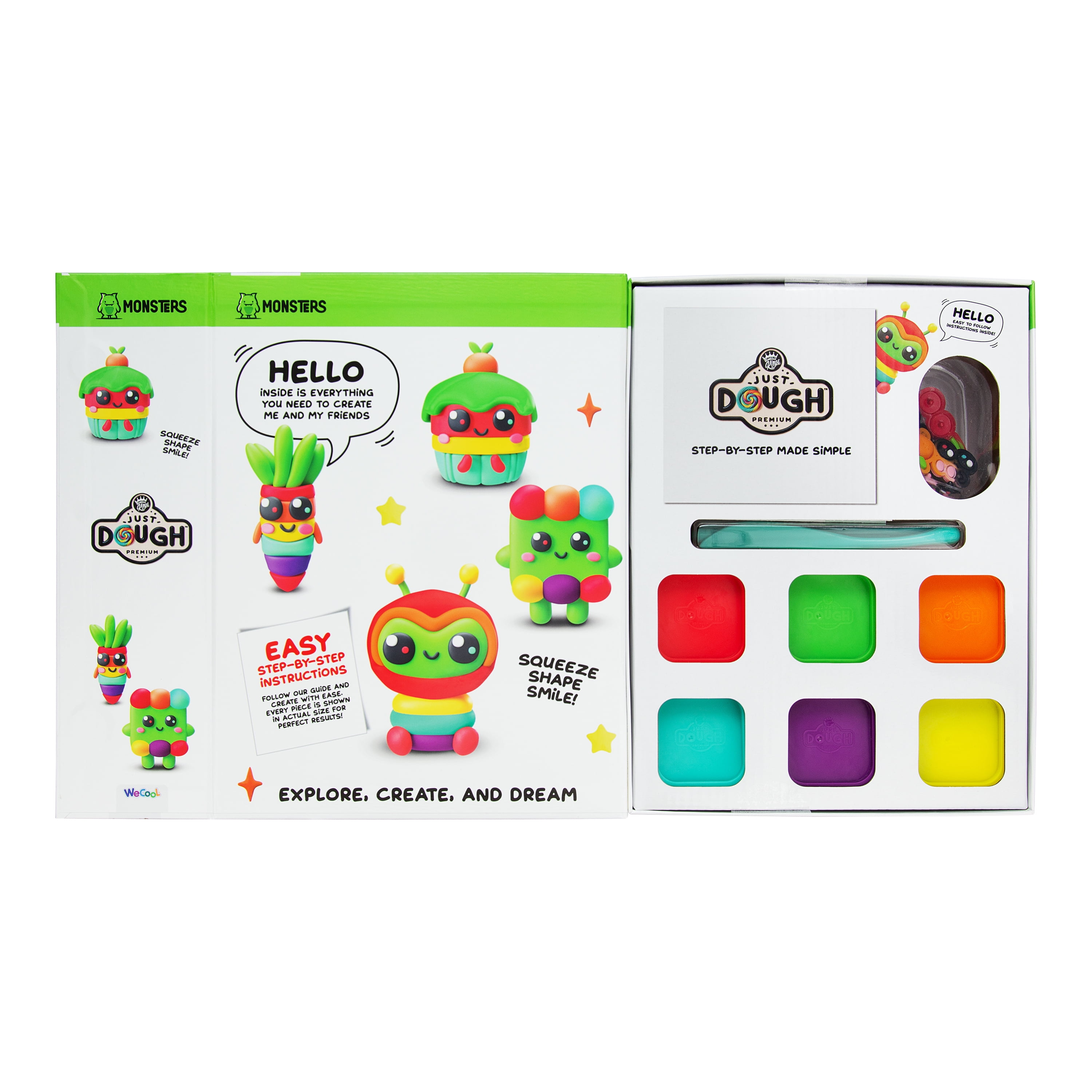 Compound Kings, Just Dough, Play Dough, Alien Character pack, Multicolor, Children Ages 3+