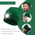 thumbnail image 5 of RIDEIWAKE Beanie Hat with Light Headlamp Rechargeable Flashlight Head Lamps Winter Knitted Running Light up Beanie Cap Christmas Gifts Cool Gadgets for Men Women Boy Men's Gifts(Green), 5 of 11