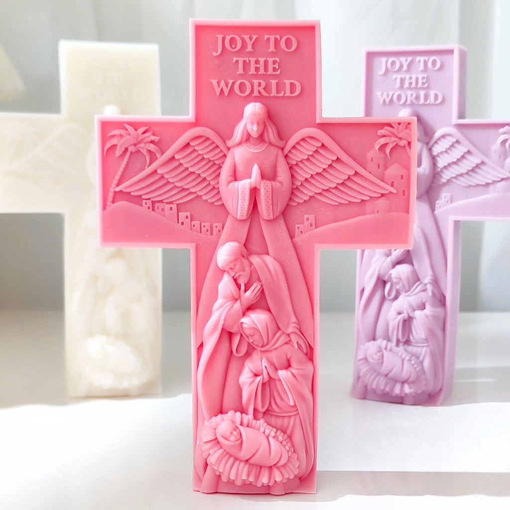 Aurgiarme Handmade Faith Religious Silicone Molds Epoxy Resin Jewelry Mold Handmade Resin Art Supplies Silicone Molds for Baking