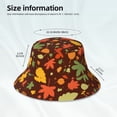 thumbnail image 6 of Gaeub Autumn Leaves Printed Double Sided Reflective Bucket Hat Foldable Sun Hat for Camping Hiking Fishing, 6 of 9