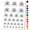 Black, variant on Always Think Positive Rainbow Stars Moon Water Resistant Temporary Tattoo Set Fake Body Art Collection - Light Green
