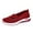 Wine, variant on SEANOPEN Deals Women's Woven Breathable Soft Sole Shoes - 2025 Non-Slip Walking Slip on Foam Shoes, Lightweight Comfort Platform Mesh Slip in Sneakers Arch Support Size 5 Purple