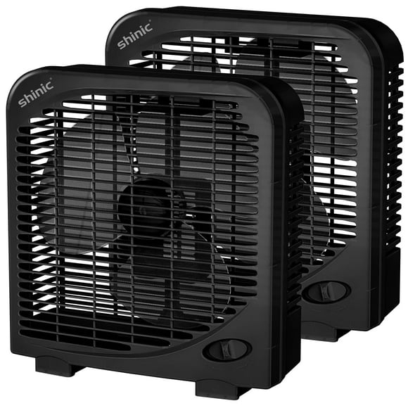 Ventilador de sobremesa Shinic, 10 cm, 2 velocidades, negro, 2 paquetes