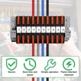 thumbnail image 3 of Pack of 40 DIN Rail Terminals,0.08-4 mm2 PCT-211 DIN Rail Terminals,Black Terminal Block Kit,Electri, 3 of 5