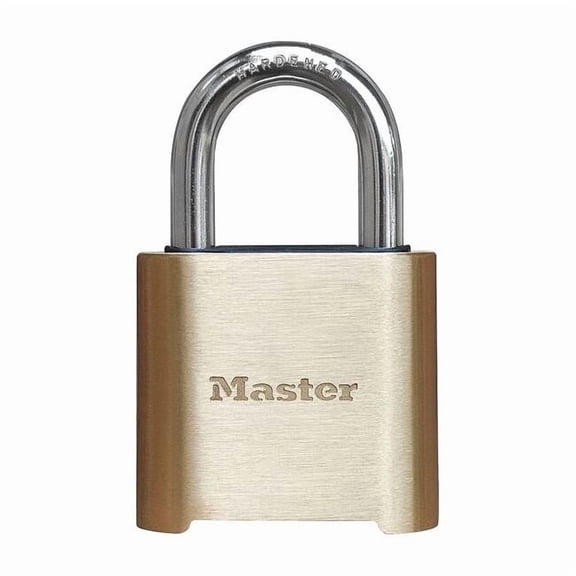 Master Lock Combination Padlock, Bottom, Gold/Silver 975DCOM