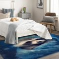 thumbnail image 3 of Raccoon Area Rug 4x5, Navy Blue Rugs for Bedroom Living Room, Animal Carpet, Machine Washable Rug, Non Slip Soft Low Pile Rugs Home Decor T6&-155, 3 of 7