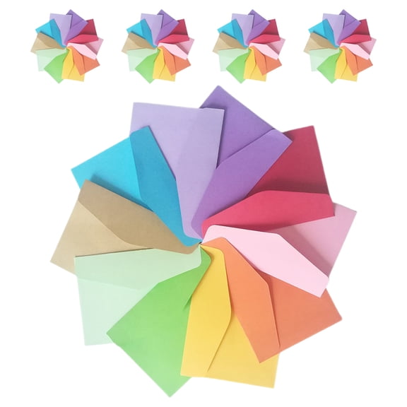 WRITWAA 50pcs Colorful Mini Envelopes Small Storage Packets for Home, Office, and Garden Use