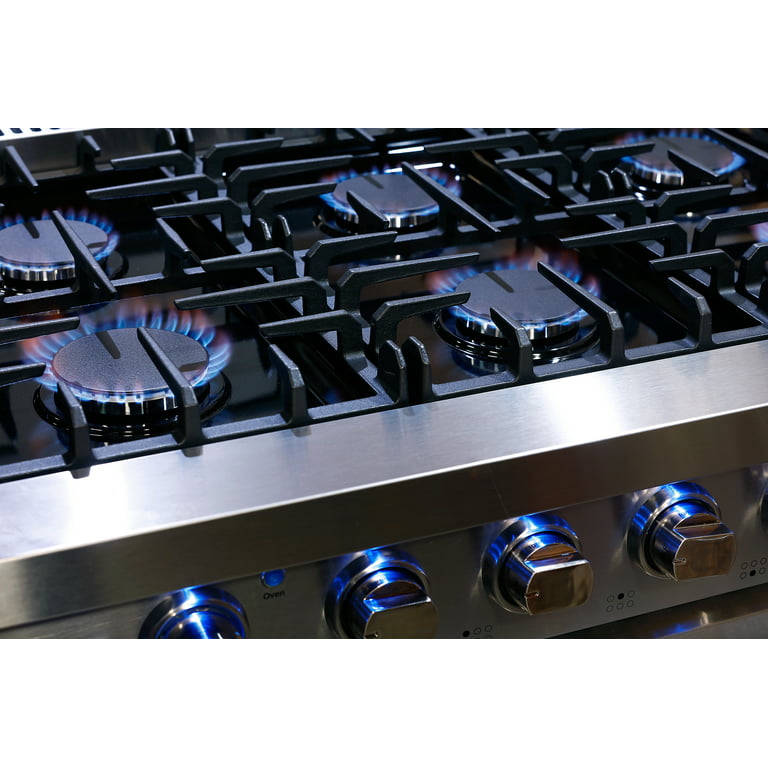 Cosmo COS-GRT366 36 in. Stainless Steel Gas Cooktop with 6 Burners in  Silver 