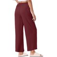 thumbnail image 4 of Liquidation de Pantalons pour Femmes! Pantalons en Lin à Rayures pour Femmes, Décontractés, à Jambe Grand, Pantalons Raccourcis, Coton et Lin, Taille Élastique, Légers, Pantalons d'Été, 4 of 7