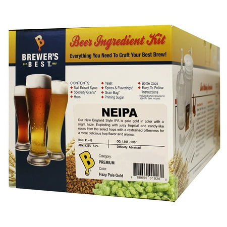 Brewer's Best NEIPA (New England IPA) Five Gallon Beer Making Ingredient (Best Low Alcohol Ipa Beer)