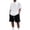 White, variant on Men's 2 Piece Summer Outfits Oversized Crewneck Short Sleeve Shirt & Shorts Comfortable Casual Loungewear Set Navy XL