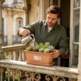 thumbnail image 4 of Rectangular Planter Box for Outdoor and Indoor Vegetable Gardening, Window Box Planter 12.32 x 5.12 x 5.47 Inch, Balcony Patio Flower Pot for Garden and Windowsill, 4 of 4