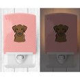 thumbnail image 2 of Checkerboard Pink Chocolate Labrador Ceramic Night Light, 2 of 2