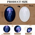 thumbnail image 3 of Canvas Wall Art Mesmerizing Watercolor Jellyfish Cosmic Ocean Depths Art Oval Framed Canvas Prints Vintage Wall Hanging Decor for Home Decorations 8.6"x11.4", 3 of 7