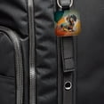 thumbnail image 6 of Dachshund Dog Contemporary Art Faux Leather Square Keychain, 6 of 7