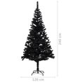thumbnail image 4 of vidaXL Artificial Pre-lit Christmas Tree with Ball Set Black 240 cm PVC, 4 of 5