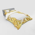 thumbnail image 3 of Ambesonne Vintage Bedding Set 3 Pcs, Golden Floral Ornament, Twin XL, Cream Yellow, 3 of 3