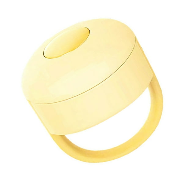 Inteprter Controlador de video para teléfono móvil, girador de página compatible con Bluetooth, anillo de presión para la punta del dedo, Electrónica Amarillo