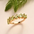 thumbnail image 3 of Peridot Ring, 14k Gold Marquise Shape Natural Peridot Beveled Ring, Women's Marquise Ring, Stylish Statement August Birthstone Ring for Her, 3 of 5