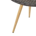 thumbnail image 5 of GDF Studio Eveleth Outdoor Wicker and Wood Finish Dining Chairs, Set of 2, Multibrown and Light Brown, 5 of 7