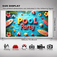 thumbnail image 3 of LUUFILx Pool Party Banner Backdrop for Summer Beach Theme Decorations Background Party Supplies Photo Props Tropical Luau Swimming Pool Celebration, 3 of 8