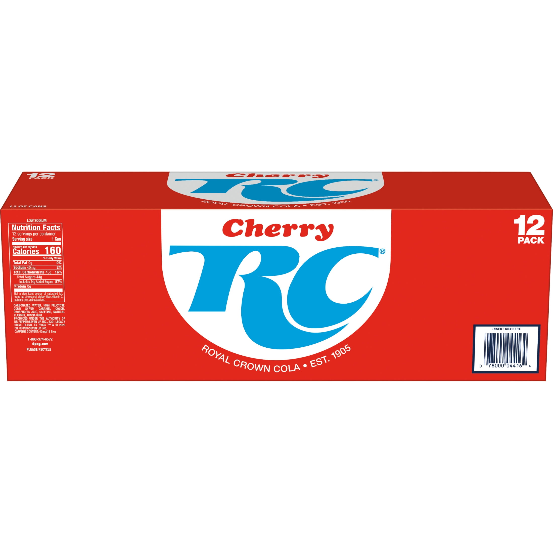 RC Cola Cherry Soda Pop, 12 fl oz, 12 Pack Cans