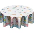 thumbnail image 1 of Nappe Ronde de Printemps pour Pâques, Nappe Aquarelle 60 Pouces, Nappe Colorée avec Oeufs de Pâques et Lapins, Couvre-Table de Fête de Pâques, Nappe Réutilisable en Polyester pour Cuisine, Salle à Manger, Décoration Intérieure et Extérieure, 1 of 6