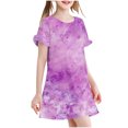 thumbnail image 1 of RXIRUCGD 2025 Vêtements d'Été pour Enfants 3-12 Ans Mode Imprimée Pyjama Rêveur Mi-Mollet Chemise de Nuit, 1 of 4