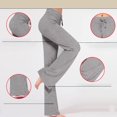 thumbnail image 6 of Aoujea Up to 50% off Plus Size Yoga Pants Women Loose High Waist Wide Leg Workout Out Leggings Casual Trousers, 6 of 8