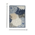 thumbnail image 2 of 6â€™ x 9â€™ Blue Large Floral Indoor Outdoor Area Rug, 2 of 7