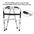 thumbnail image 4 of Adults Walker, Wear Resistance Aluminium Alloy Professional Height Adjustable Folding Walker  For Seniors, 4 of 8