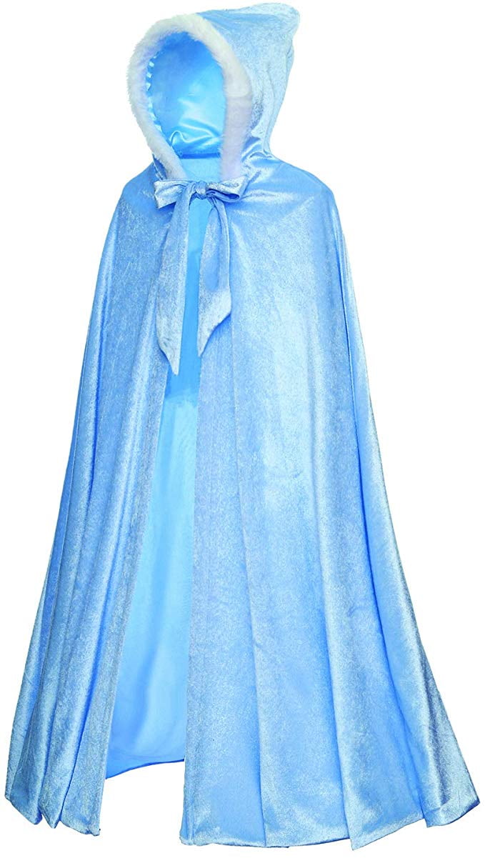 Girls Hooded Cape Kids Elsa Princess Fancy Dress Up Cosplay Costume Party Gifts 