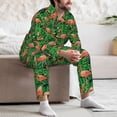 thumbnail image 7 of Naloa Flamingo Men’s Pajamas Set - Long Sleeve Button Down Sleep Shirt and Pajama Bottoms Sleepwear Set-Small, 7 of 7