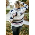 thumbnail image 3 of FOLUNSI Flattering Striped Hoodie Knit Sweater - Plus Size, Your Chic Choice!, 3 of 8
