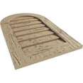 thumbnail image 5 of Ekena Millwork 28"W x 36"H Timberthane Hand Hewn Round Top Faux Wood Non-Functional Gable Vent, Primed Tan, 5 of 5