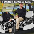 thumbnail image 2 of Yuyamidu Skull Golf Cart Seat Covers with Pockets Rose Golf Cart Seat Blanket for Club Car Seat Towel Blanket Golf Cart Accessories Easy to Install, 2 of 7