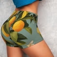 thumbnail image 4 of Balery Retro Warm Lemon Flower Pantalones cortos de entrenamiento estampados para mujer, sin costuras, ajustados, para gimnasio, yoga, correr, deportes, ejercicio activo, fitness.-Small, 4 of 8