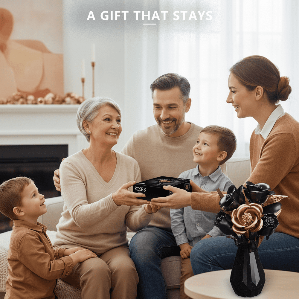 TodayStore Rose Flower Building Sets, Botanical Collection Artificial Bouquet Bricks for Home Decor, Holiday Gift for Women & Valentine's Day 255 PCS (Black).