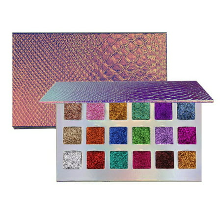18 Colors Fish-scale Patterns Magnetic Glitter Eyeshadow Palette Waterproof Diamond Rainbow Makeup Eye Shadow Magnet Palette