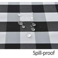 thumbnail image 6 of Checkered Square Tablecloth Waterproof Spillproof Wrinkle Resistant Heavy Weight Soft Gingham Table Cloth for Picnic Dinner and Party Washable Polyester Fabric, 60 x 60 Inch Black and White, 6 of 6