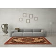 thumbnail image 3 of Ahgly Company Indoor Square Abstract Orange Modern Area Rugs, 3' Square, 3 of 4