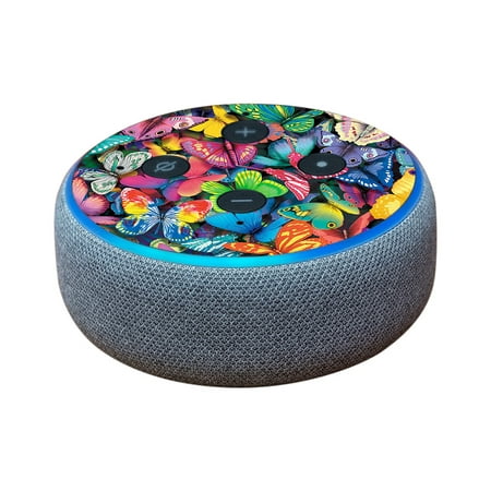 Skin For Amazon Echo Dot (3rd Gen) - Butterfly Party | MightySkins Protective, Durable, and Unique Vinyl Decal wrap cover | Easy To Apply, Remove, and Change
