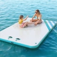 thumbnail image 3 of Garvee Inflatable Floating Dock 10‘ x 10', with 5.9" Thickness None-Slip PVC Surface, Green, 3 of 6