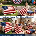 thumbnail image 3 of Clearance! 60"x40" American Flag Throw Blanket, Red White & Blue, Soft Microfiber Sherpa Fleece Reversible 4th of July Decoration 250 Anniversary Decorations (A), 3 of 7