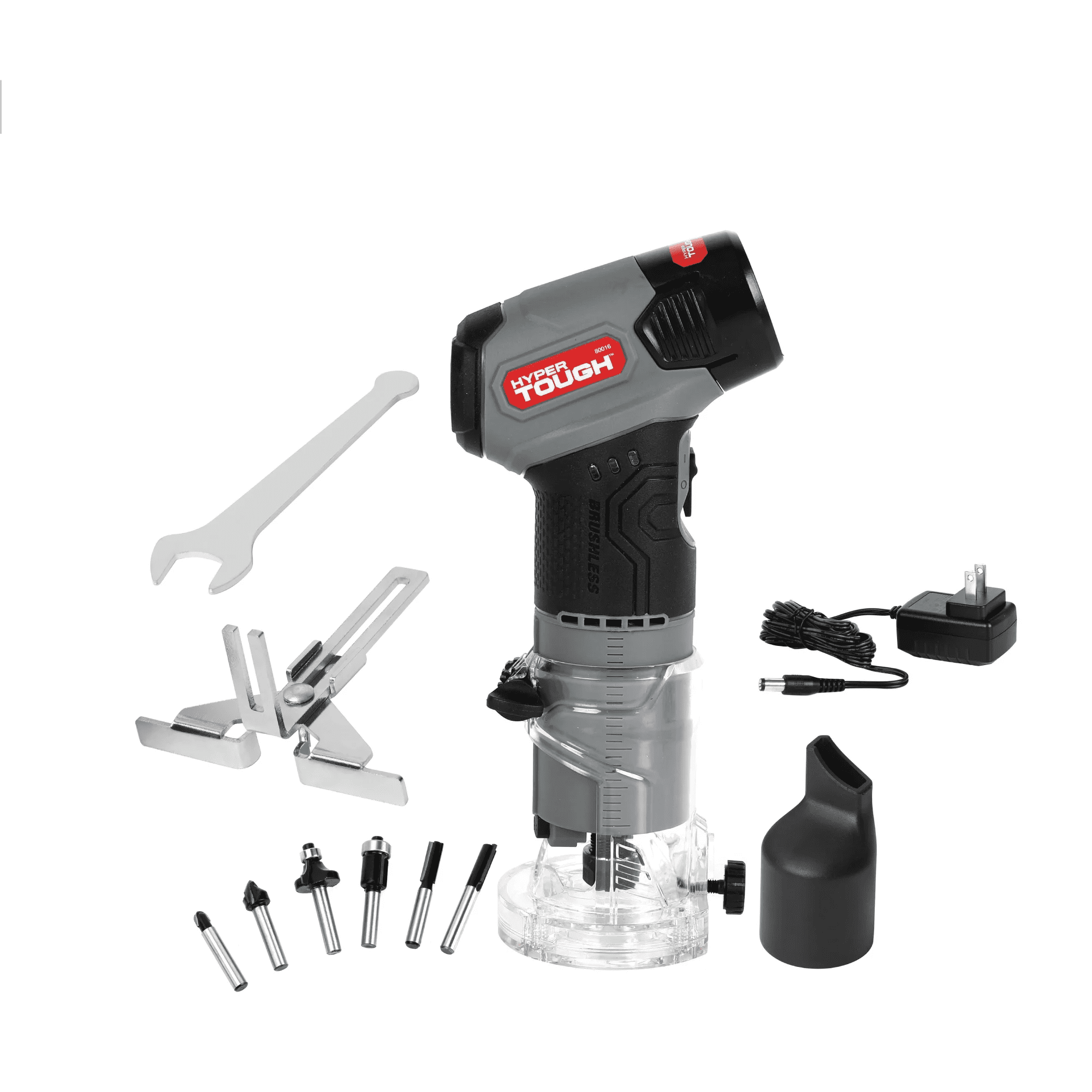 Hyper Tough 12V Max Brushless Lithium-Ion Palm Edge Router with 1.5Ah Battery and Charger, HYPER TOUGH 12V PALM ROUTER