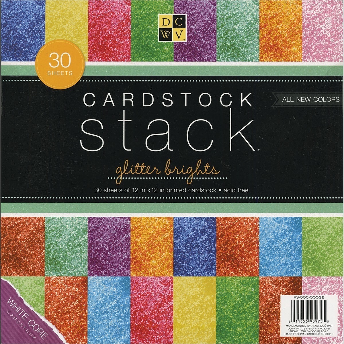 DCWV Die Cuts With A View Premium Stack – Carta Per Scrapbooking 30,5x30,5 Cm, USA