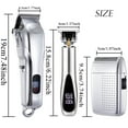 thumbnail image 2 of 3 In 1 Professional Barber Clipper Set, T-Blade Trimmer & Foil Shaver Rechargeable Hair Grooming Kit, 2 of 5
