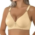 thumbnail image 3 of Uqiangy Push Up Bra Plus Size Senior Bras for Women Front Closure Sports Bras for Women Corset Tops Plus Size Bras for Women Sport Bra Light yellow XL, 3 of 9